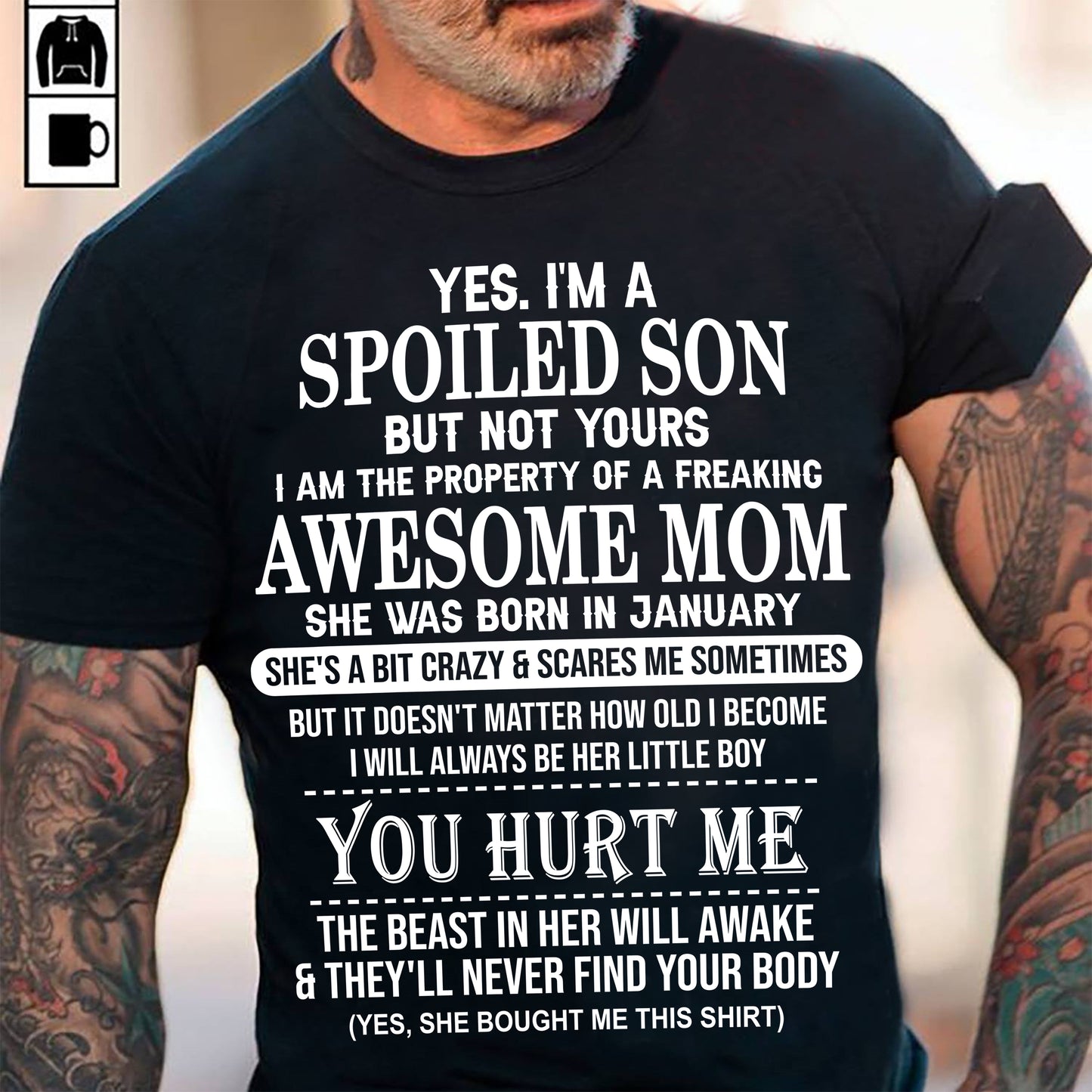 January - Awesome Mom Born In January - Special gift for Son From Mom - NINA01 (SKU10-45-01)