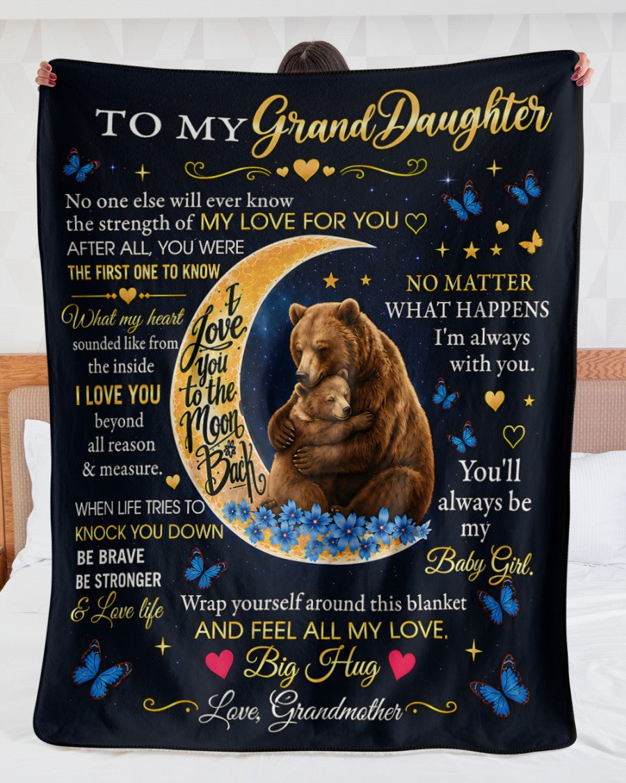 Special Gift For Your Granddaughter Blanket - From Grandma - NINA(SKU2609-128)