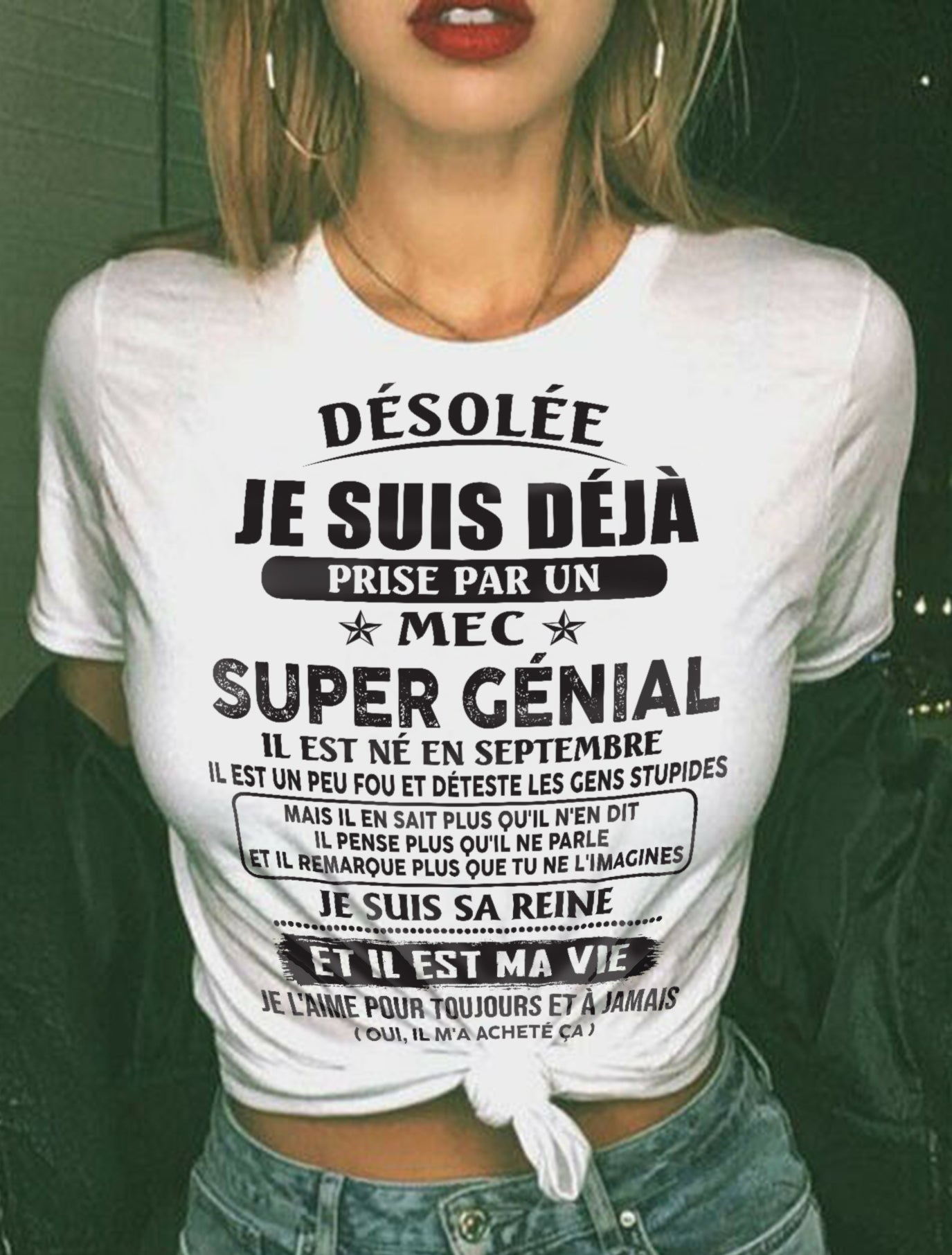 Septembre – Petit ami incroyable né en septembre – Cadeau spécial pour votre petite amie – Fr09 (SKU07-170-09)
