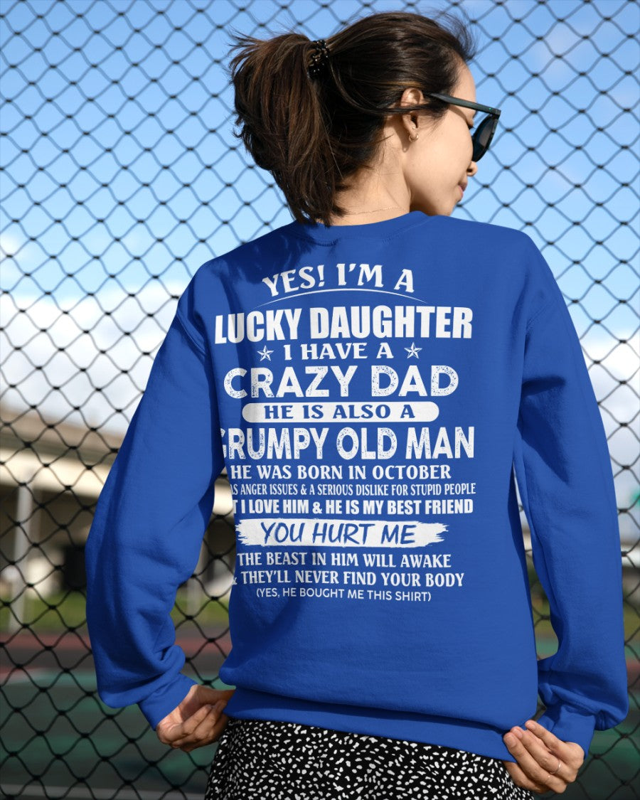 October - Awesome Grumpy Old Dad - Special gift for your daughter From Dad - NINA10 (SKU10-50-10)