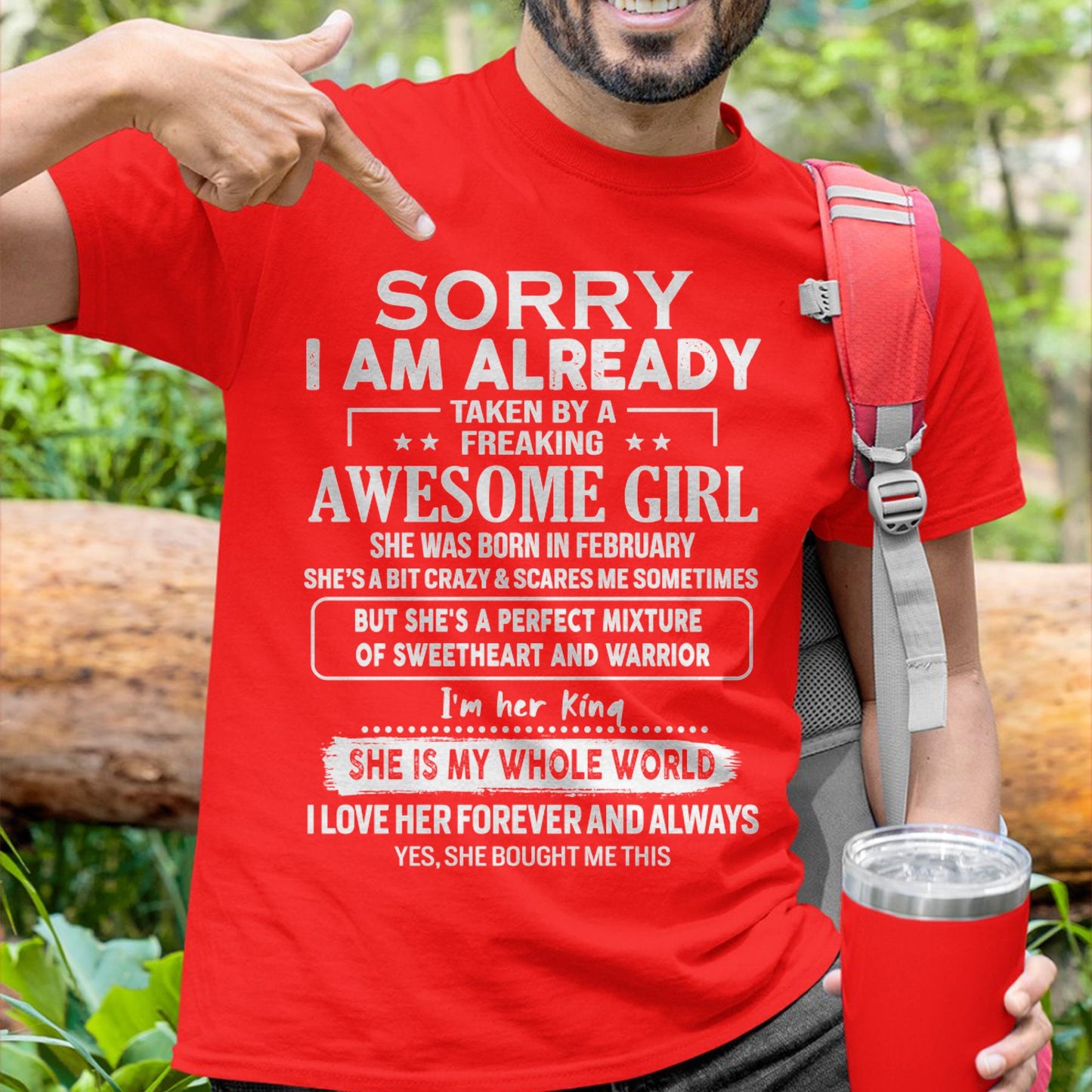 February - Awesome Girl - Perfect Gift For Your Boyfriend, Husband From Wife - NINA02 (SKU04-86-02)