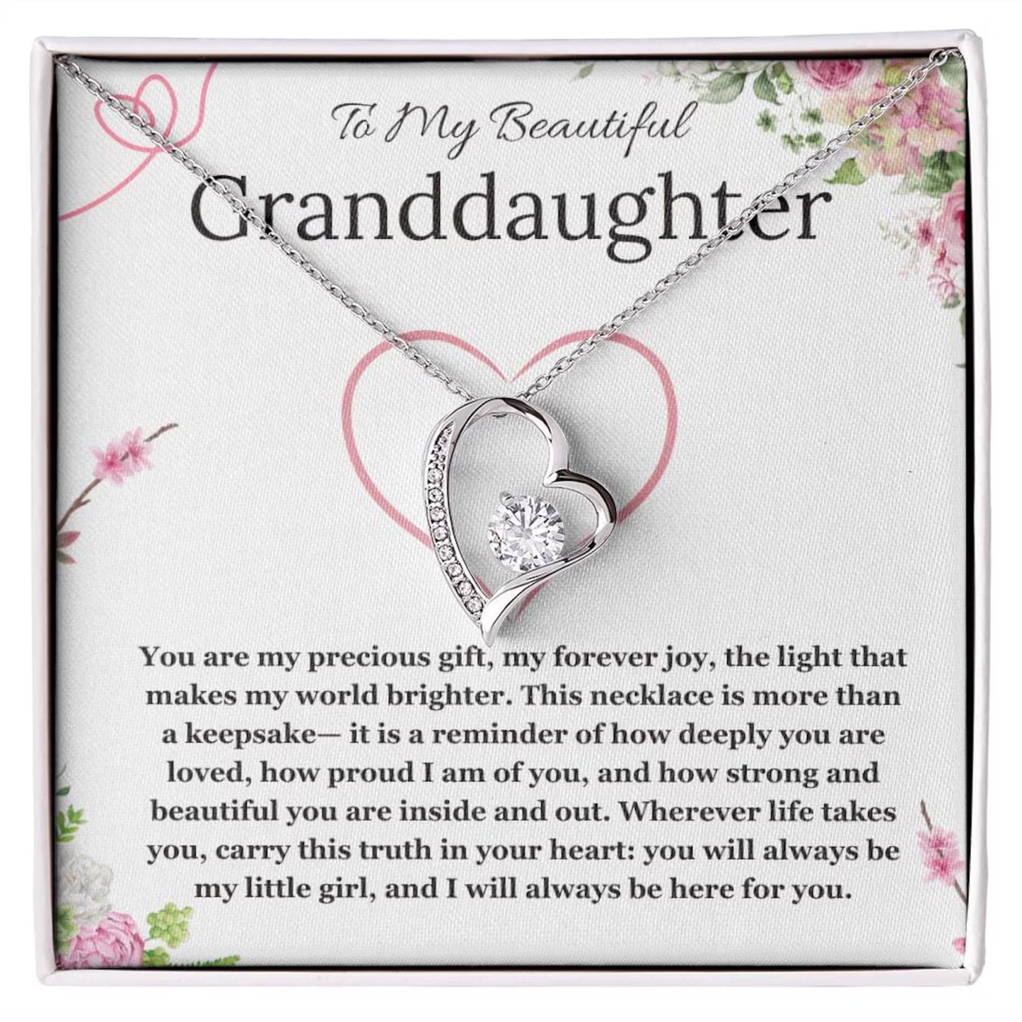 TO MY GRANDDAUGHTER - GIFT FROM GRANDPA - Forever Love Necklace