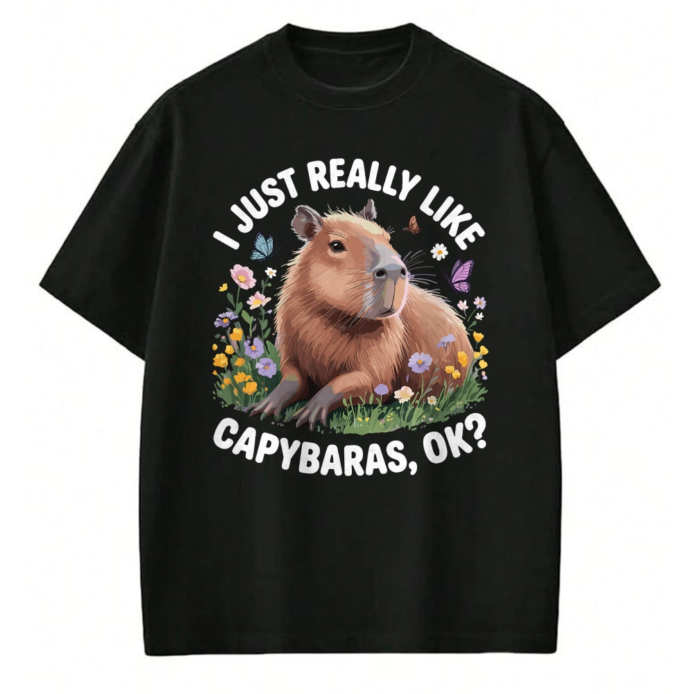 Cute Capybara Shirt, Funny Capybara Unisex T-Shirt/Hoodie/Sweatshirt HLT00 - Funny Capybara Art for Men Women Kids Capy Rodent Capybara T-Shirt