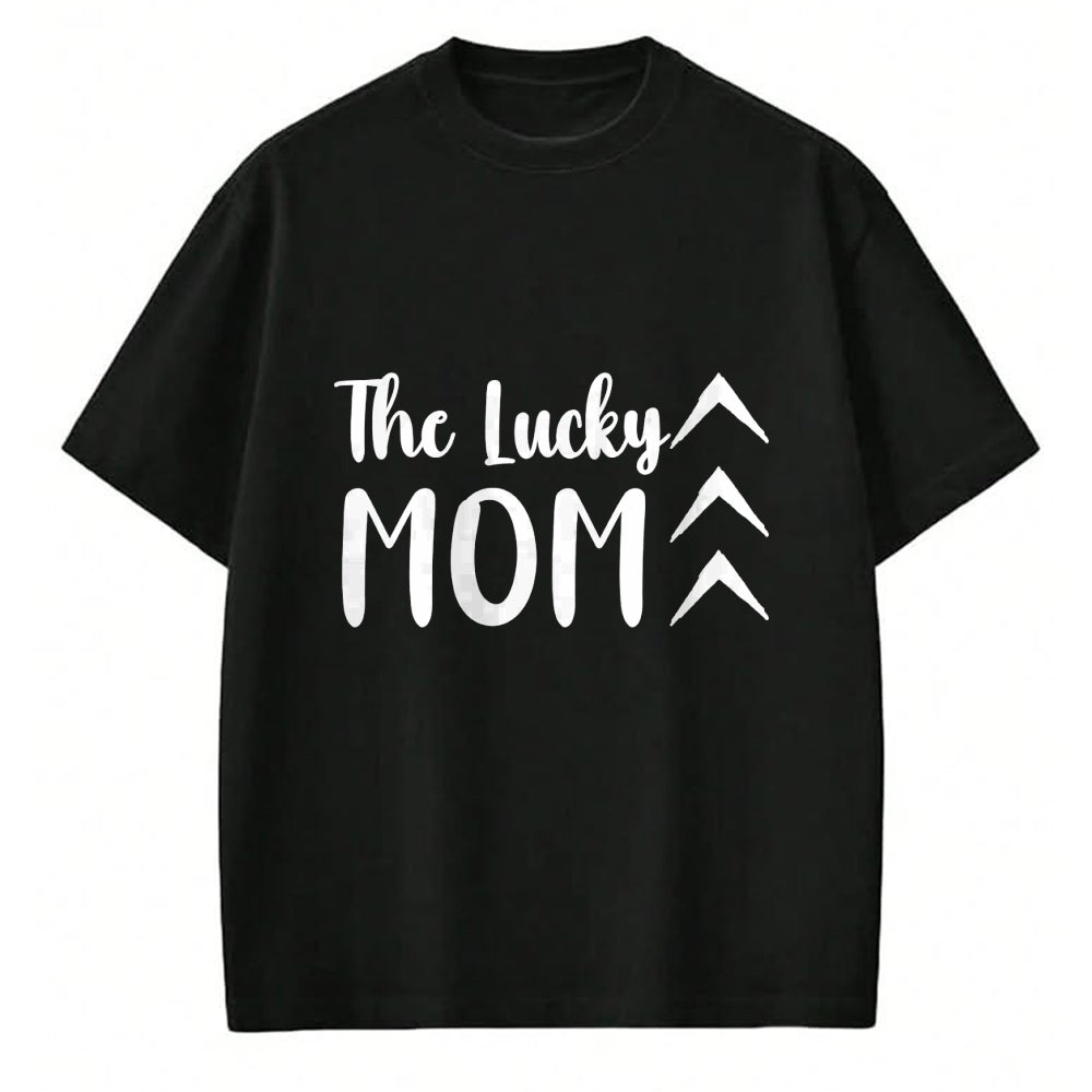 Gift for Mom Shirt, Funny Mom Unisex T-Shirt/Hoodie/Sweatshirt HLT00 - The Lucky Mom Down Syndrome Awareness Three Arrow 21 Long Sleeve T-Shirt