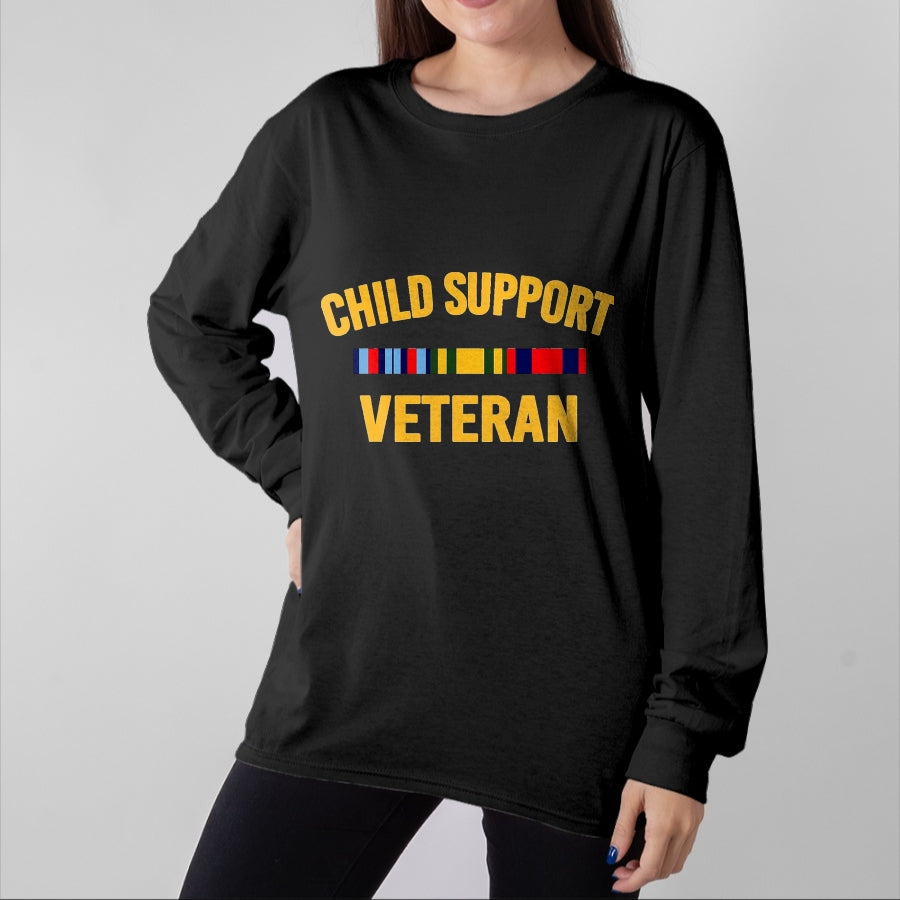 Proud Veteran Shirt, Funny Veteran UnisexT-Shirt/Hoodie/Sweatshirt HLT00 - Child Support Veteran Shirts Patriots Veteran Flag T-Shirt, Men, Black, 3X-Large