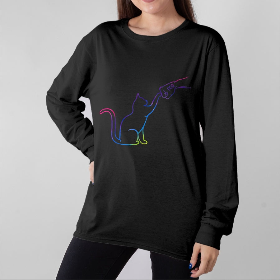 Cat Love Shirt, Funny Cat Lover Gift UnisexT-Shirt/Hoodie/Sweatshirt HLT00 - Cute Pet Tee I Love My Cat Best Friend Fist Bump Cat Lovers T-Shirt, Women, Brown, X-Large
