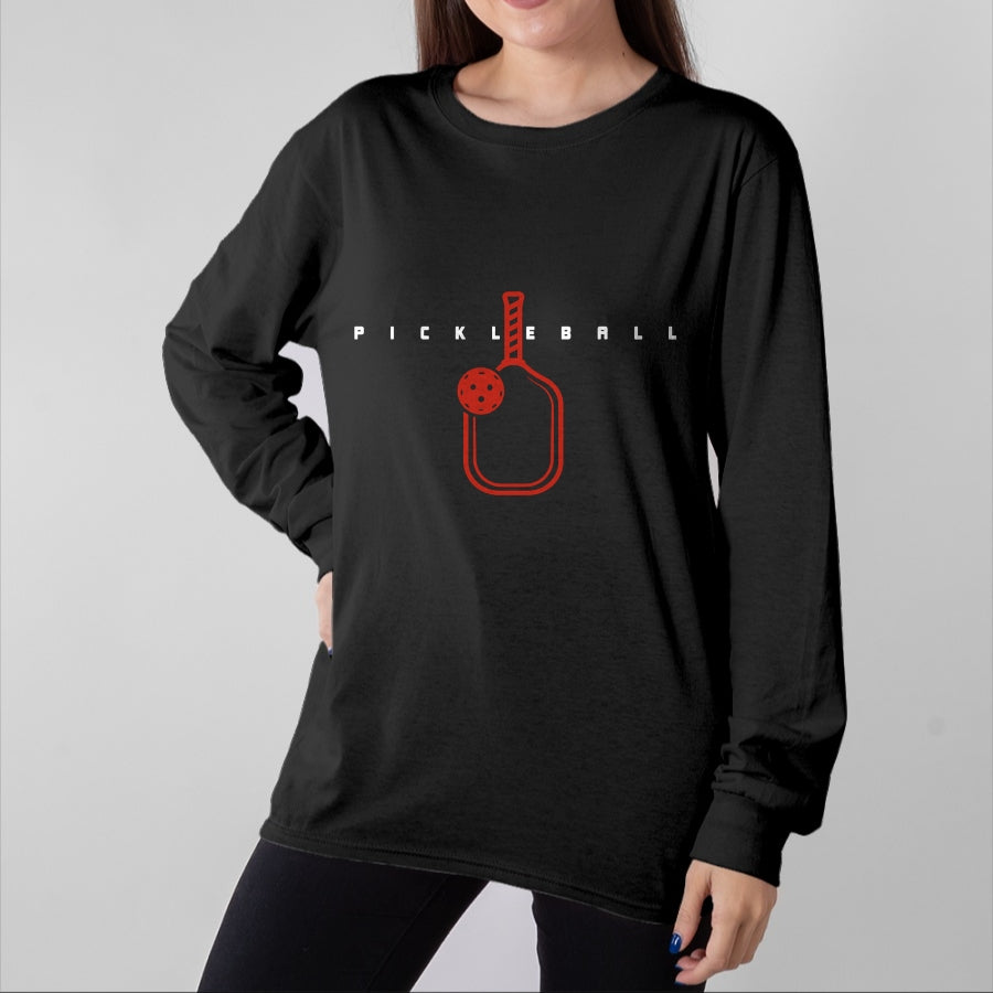 Funny Pickleball Shirt, Pickleball Lover Unisex T-Shirt/Hoodie/Sweatshirt HLT00 - Pickleball Paddle & Text Pickleball Player Word Art T-Shirt