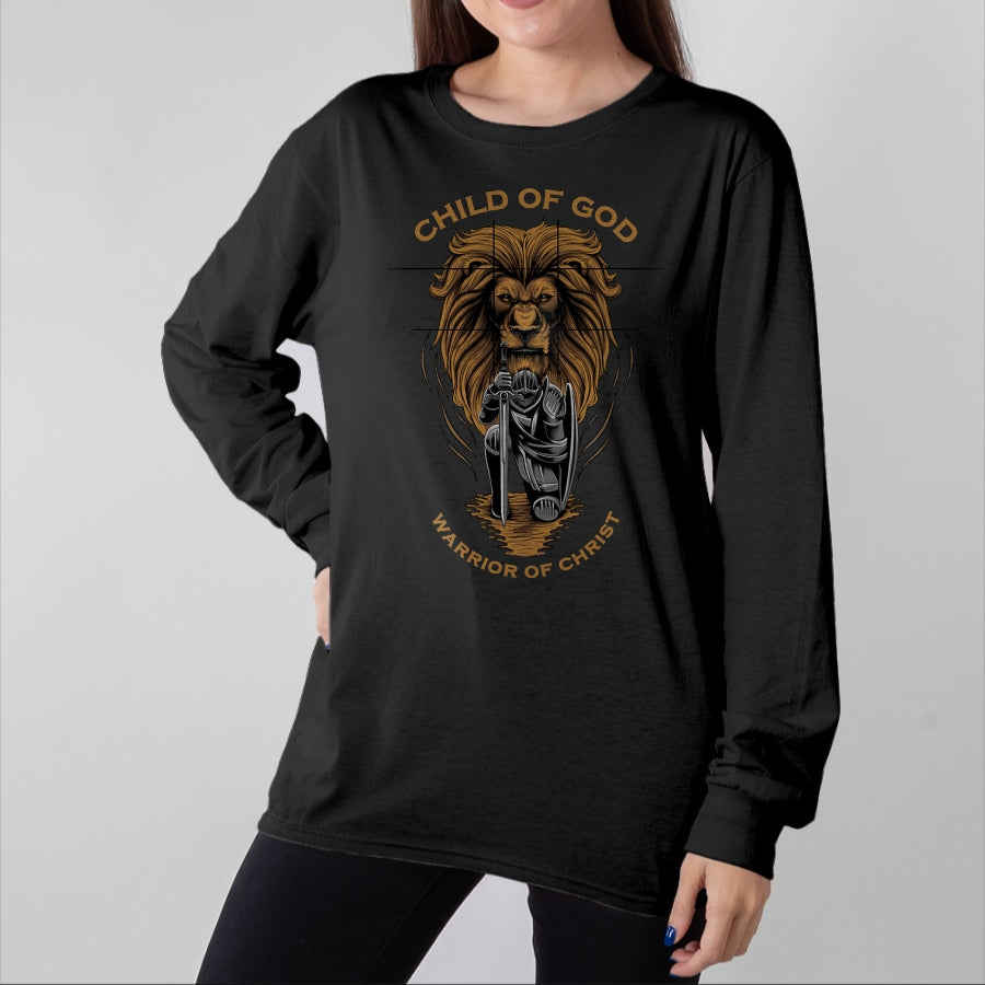 Christian Tee, Christian Faith Unisex T-Shirt/Hoodie/Sweatshirt HLT00 - Child of God Warrior of Christ Jesus Christian Faith Graphic T-Shirt (1)