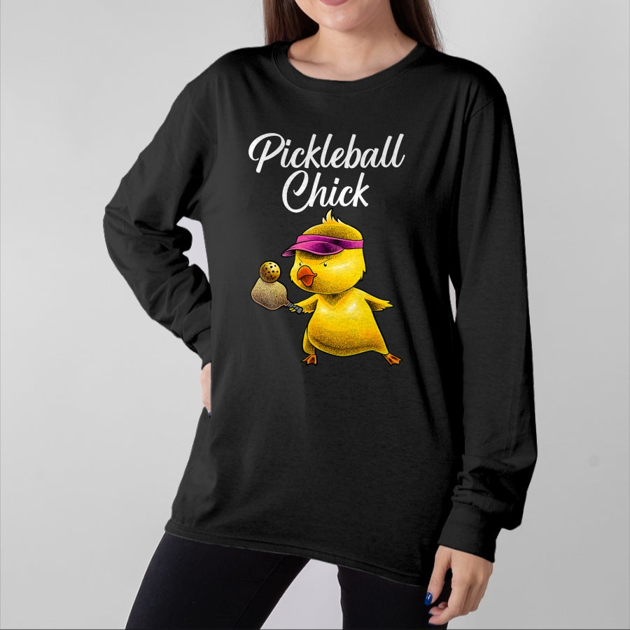 Funny Pickleball Shirt, Pickleball Lover Unisex T-Shirt/Hoodie/Sweatshirt HLT00 - Funny Pickleball Art For Women Girl Paddle Sport Chick Lover T-Shirt