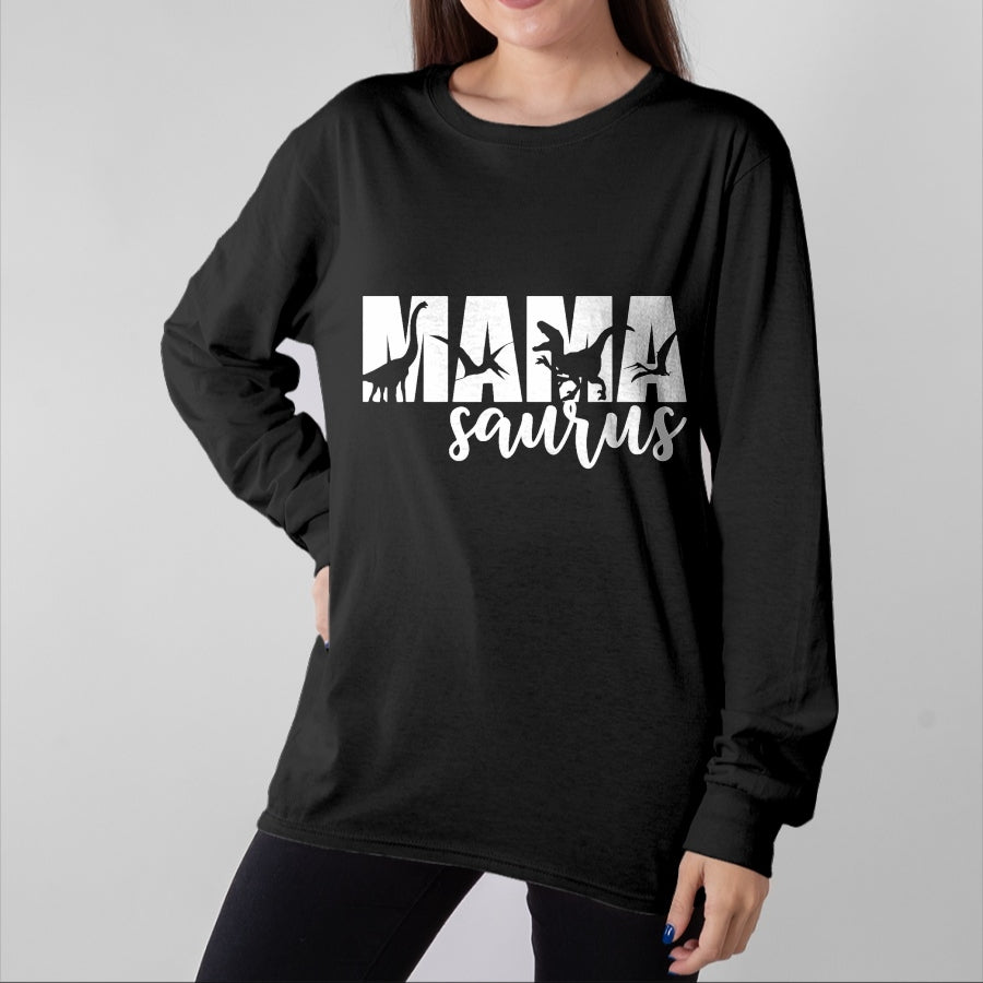 Gift for Mom Shirt, Funny Mom Unisex T-Shirt/Hoodie/Sweatshirt HLT00 - MamaSaurus T rex Dinosaur Funny Mama Saurus Mother_s Day T-Shirt