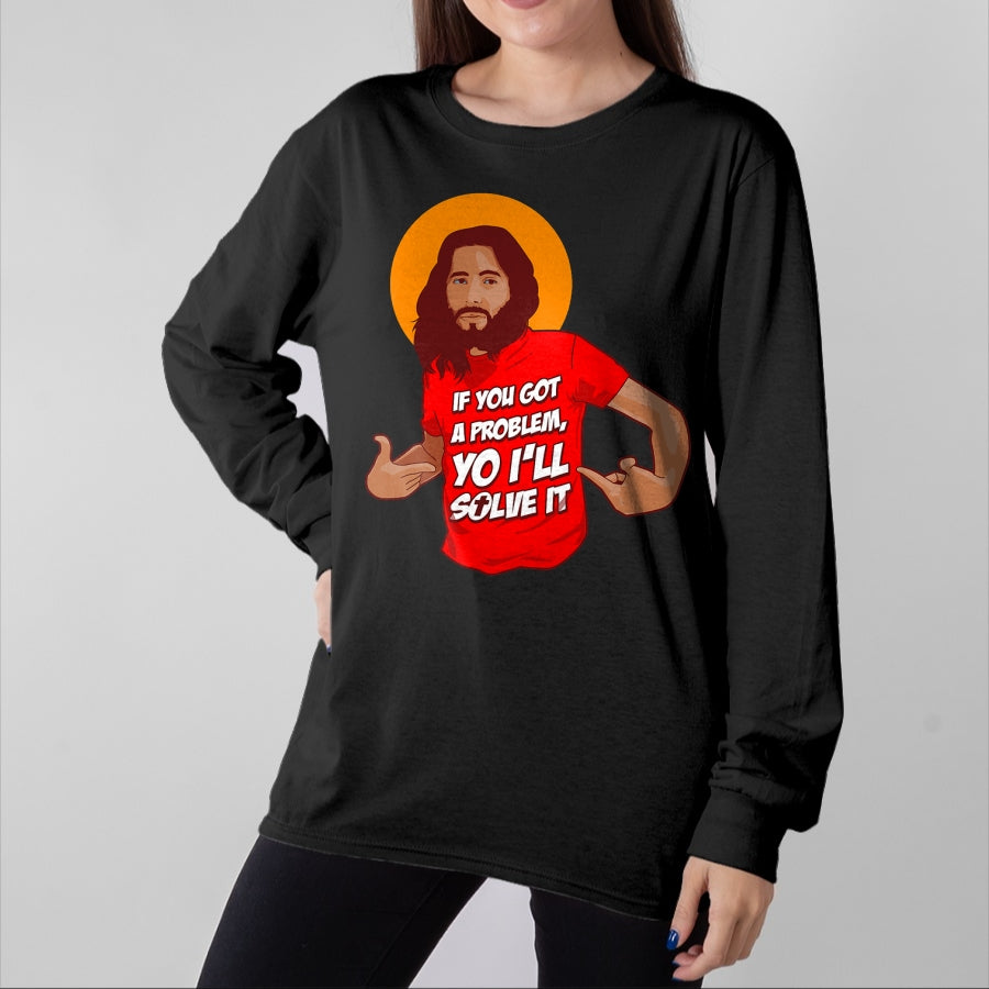 Christian Tee, Christian Faith Unisex T-Shirt/Hoodie/Sweatshirt HLT00 - Funny Jesus Christian Meme Yo I_ll Solve It Christmas T-Shirt