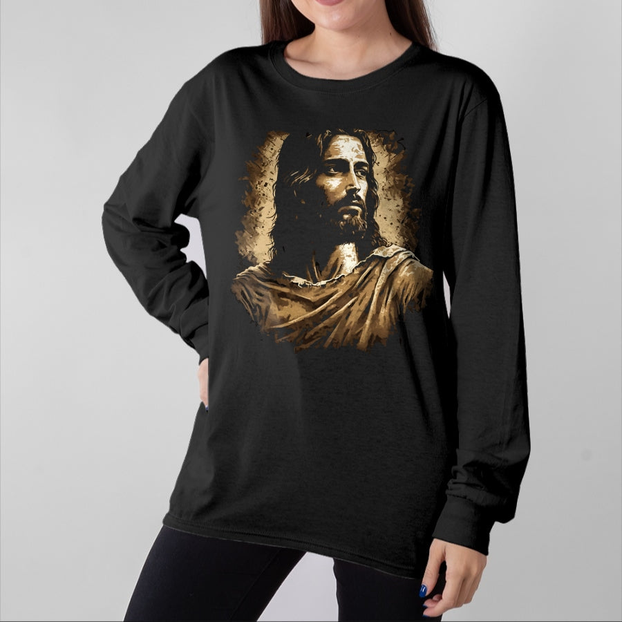 Christian Tee, Christian Faith Unisex T-Shirt/Hoodie/Sweatshirt HLT00 - Jesus Christ Portrait T-Shirt