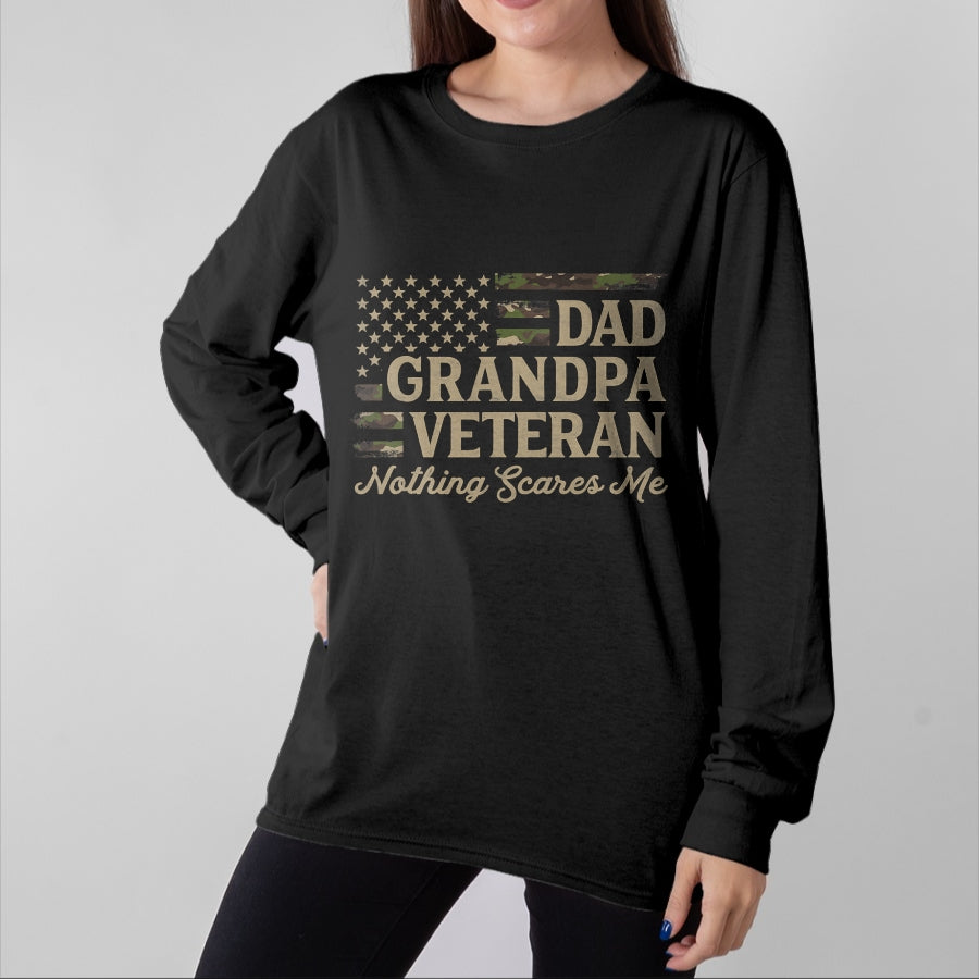 Proud Veteran Shirt, Funny Veteran UnisexT-Shirt/Hoodie/Sweatshirt HLT00 - Dad Grandpa Veteran Camo USA Flag Father_s Day Camourflage T-Shirt