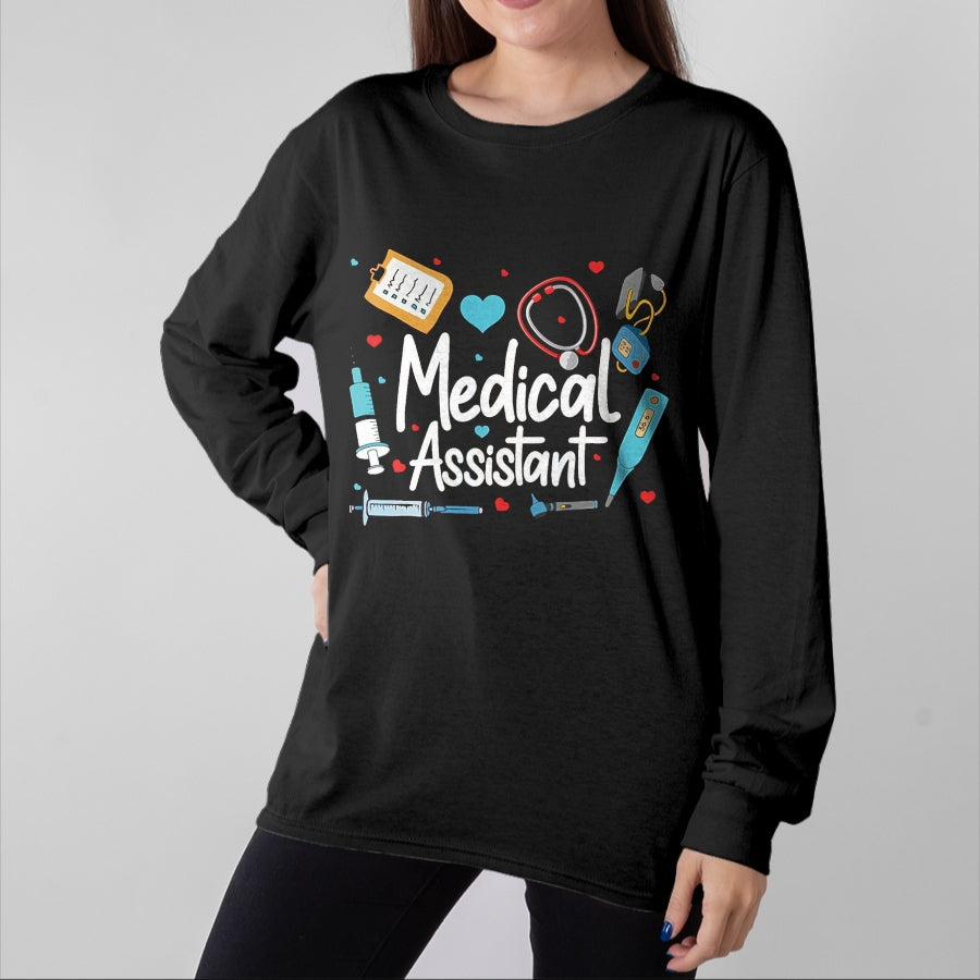 Best Doctor Shirt, Funny Doctor UnisexT-Shirt/Hoodie/Sweatshirt HLT00 - Medical Assistant MA CMA Nursing Doctor Assistant Student T-Shirt, Men, Black, Large
