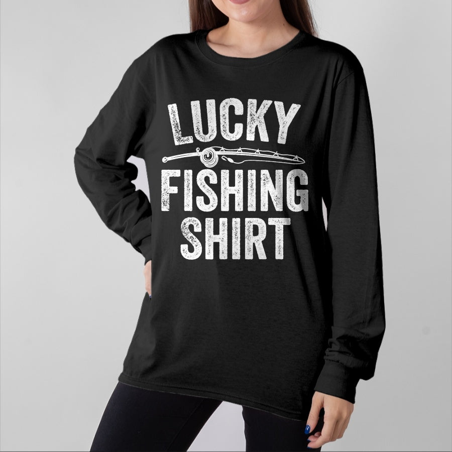Best Husband Shirt, Wife and Husband Unisex T-Shirt/Hoodie/Sweatshirt HLT00 - Lucky Fishing Shirt Funny Fisherman T-Shirt
