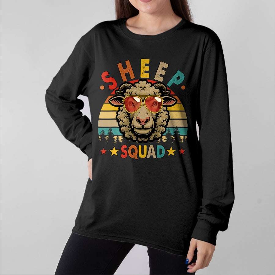 Best Farmer Life Shirt, Funny Farmer UnisexT-Shirt/Hoodie/Sweatshirt HLT00 - Vintage Retro Sheep Funny Squad Farmer Sheep Sunglasses T-Shirt