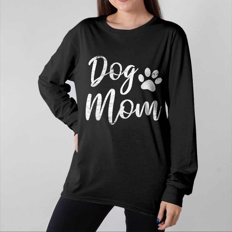 Dog Love Shirt, Dog Lover Gift T-Shirt/Hoodie/Sweatshirt HLT00 - Dog Mom - Vintage Worn Design - Funny Dog Paw - Classic T-Shirt