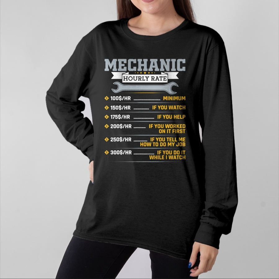 Best Mechanic Life Shirt, Funny Mechanic UnisexT-Shirt/Hoodie/Sweatshirt HLT00 - Mens Funny Mechanic Hourly Rate Car Mechanic Car Guy T-Shirt