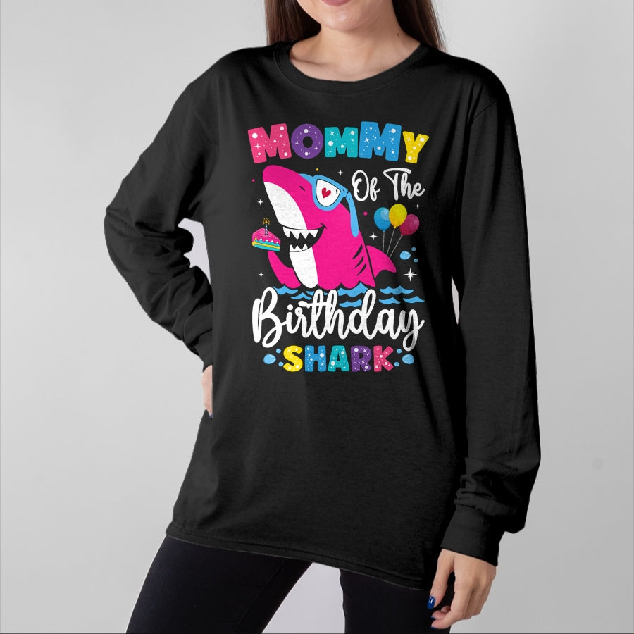 Gift for Mom Shirt, Funny Mom Unisex T-Shirt/Hoodie/Sweatshirt HLT00 - Mommy of the Shark Birthday Mom Matching Family T-Shirt