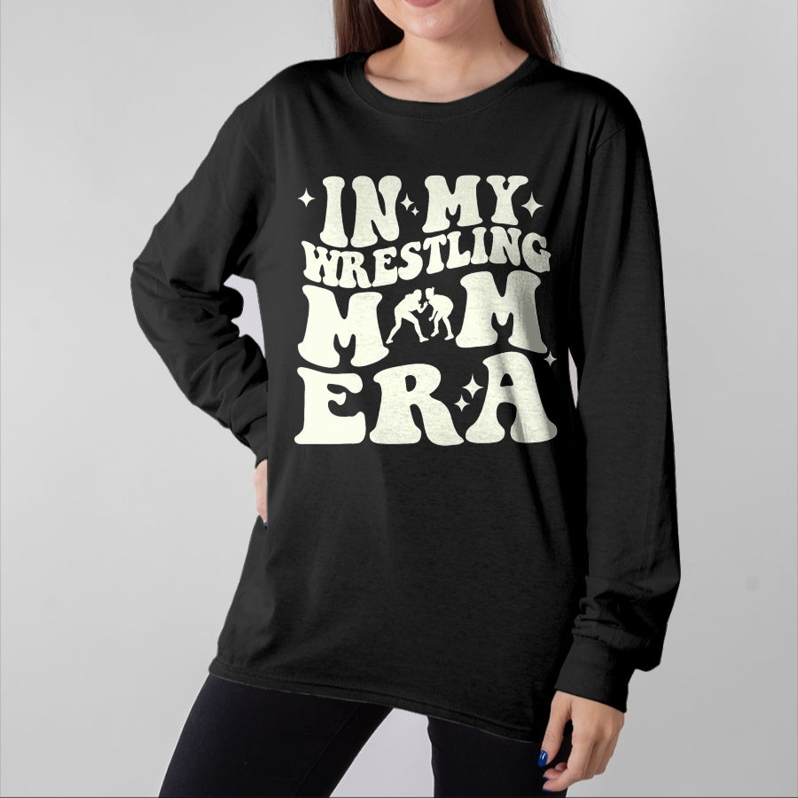 Gift for Mom Shirt, Funny Mom Unisex T-Shirt/Hoodie/Sweatshirt HLT00 - In my wrestling mom era T-Shirt