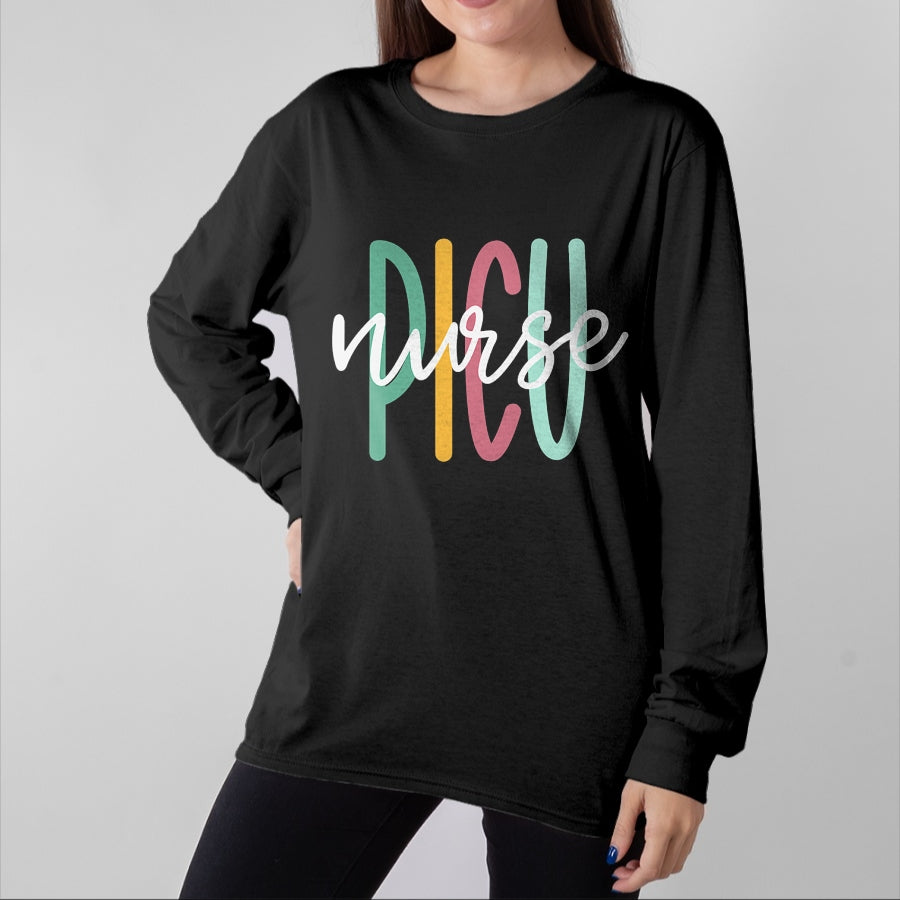 Funny Nurse Shirt, Nurse Unisex T-Shirt/Hoodie/Sweatshirt HLT00 - Cute PICU Nurse T-Shirt