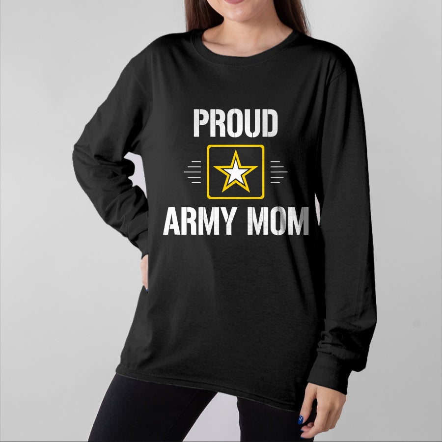 Gift for Mom Shirt, Funny Mom Unisex T-Shirt/Hoodie/Sweatshirt HLT00 - Proud Army Mom - T-Shirt