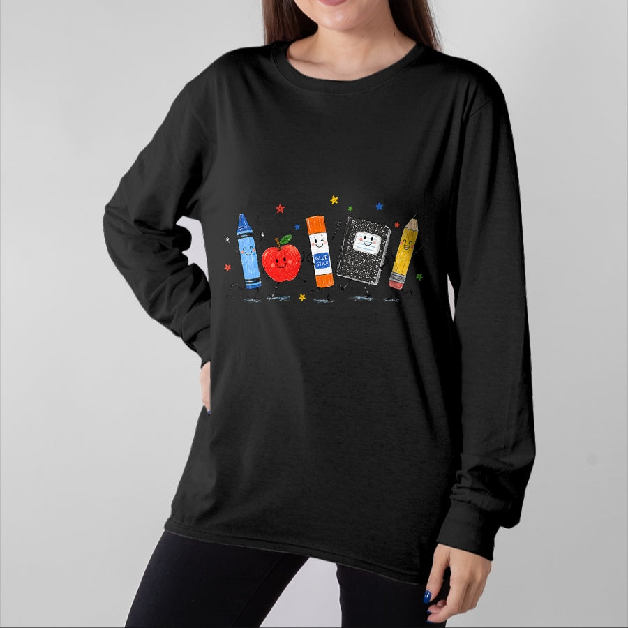 Best Student Shirt, Funny Back To School UnisexT-Shirt/Hoodie/Sweatshirt HLT00 - Cute School Supplies Back to School Teacher Student Doodle T-Shirt