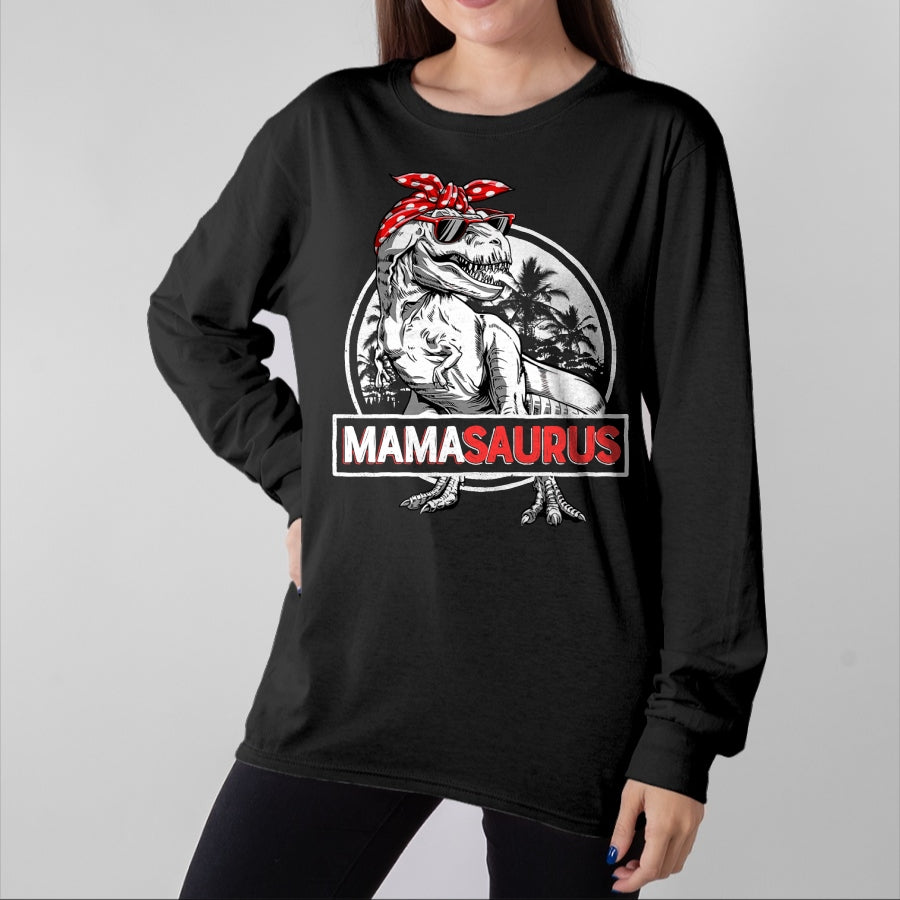 Gift for Mom Shirt, Funny Mom Unisex T-Shirt/Hoodie/Sweatshirt HLT00 - Mamasaurus T rex Dinosaur Funny Mama Saurus Mother_s Family T-Shirt