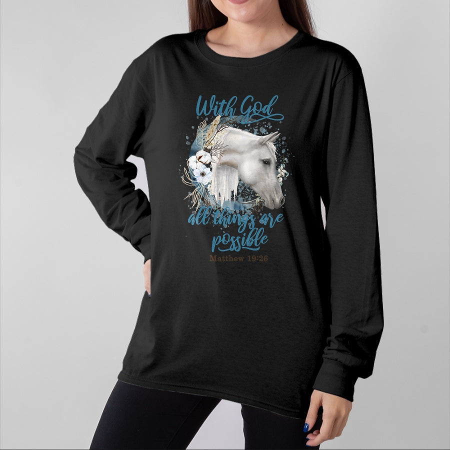 Best Horse Lover Shirt , Funny Horse UnisexT-Shirt/Hoodie/Sweatshirt HLT00 - Horse Flowers Horseback Riding Christian Horse Owner T-Shirt
