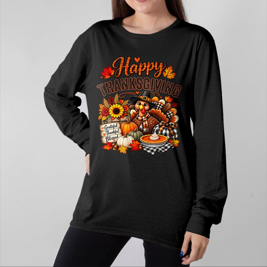 Best Thanksgiving Family Shirt , Funny Thanksgiving UnisexT-Shirt/Hoodie/Sweatshirt HLT00 - Happy Thanksgiving Funny Turkey Family Dinner Thanksgiving T-Shirt (2)