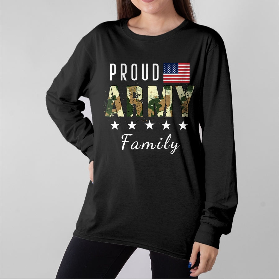 Gift for Mom Shirt, Funny Mom Unisex T-Shirt/Hoodie/Sweatshirt HLT00 - Army Graduation Proud Military Family Mom Dad Brother Sister T-Shirt