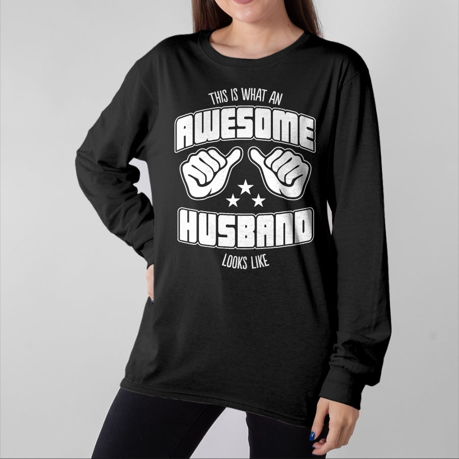 Best Wife Shirt, Wife and Husband Unisex T-Shirt/Hoodie/Sweatshirt HLT00 - This is What an Awesome Husband Looks Like T-Shirt Men Tee