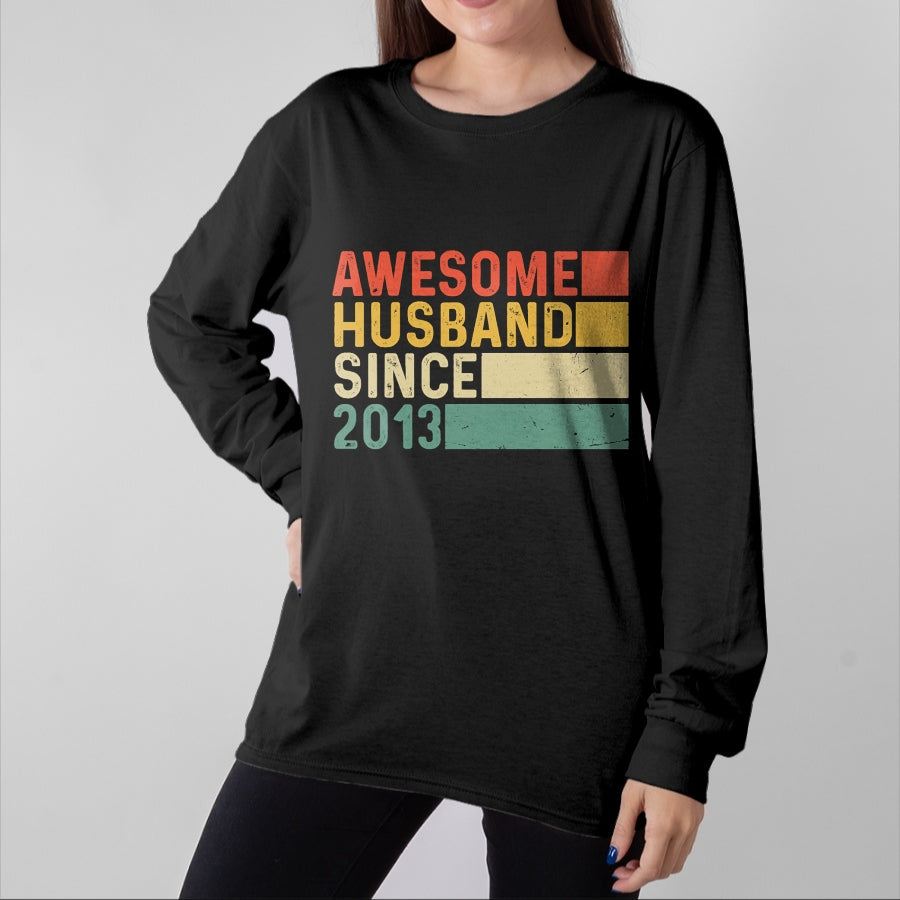 Best Wife Shirt, Wife and Husband Unisex T-Shirt/Hoodie/Sweatshirt HLT00 - 11th Wedding Anniversary Epic Awesome Husband Since 2013 T-Shirt