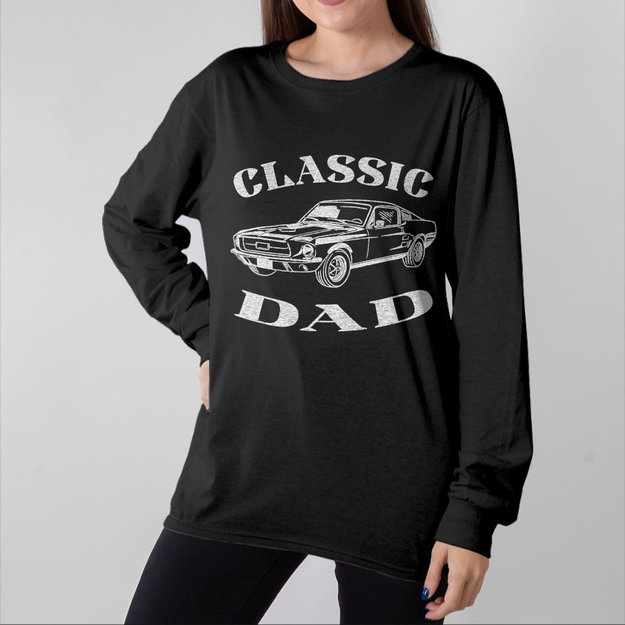 Gift for Dad Shirt, Funny Dad Unisex T-Shirt/Hoodie/Sweatshirt HLT00 – Funny Dad Classic Car Graphic T-Shirt