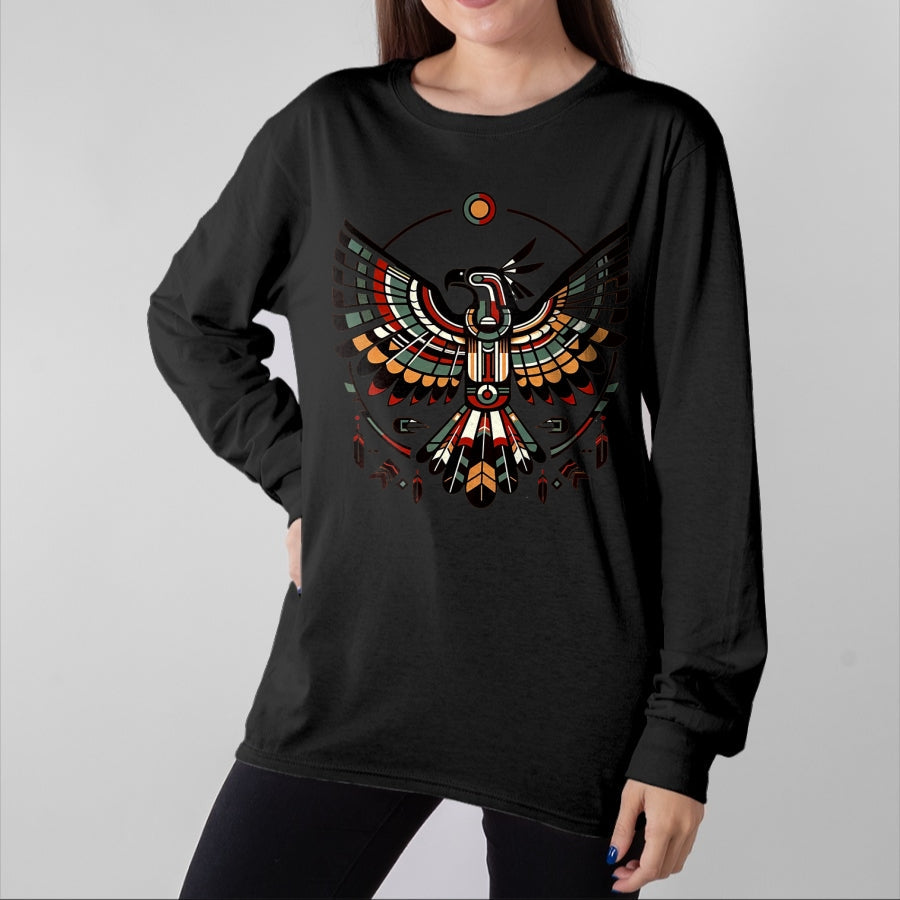 Native American T-Shirts, Vintage Native American Unisex T-Shirt/Hoodie/Sweatshirt HLT00 - Thunderbird Native American Tribal Art