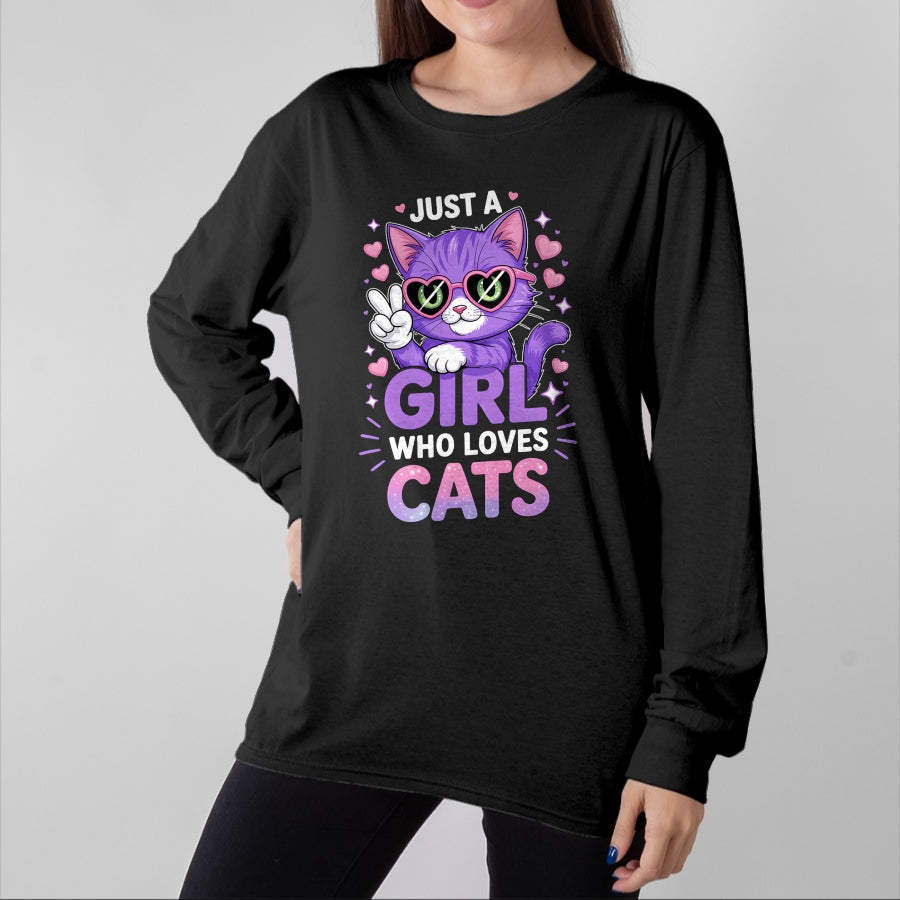 Cat Love Shirt, Funny Cat Lover Gift UnisexT-Shirt/Hoodie/Sweatshirt HLT00 - Girls Cat T-Shirt