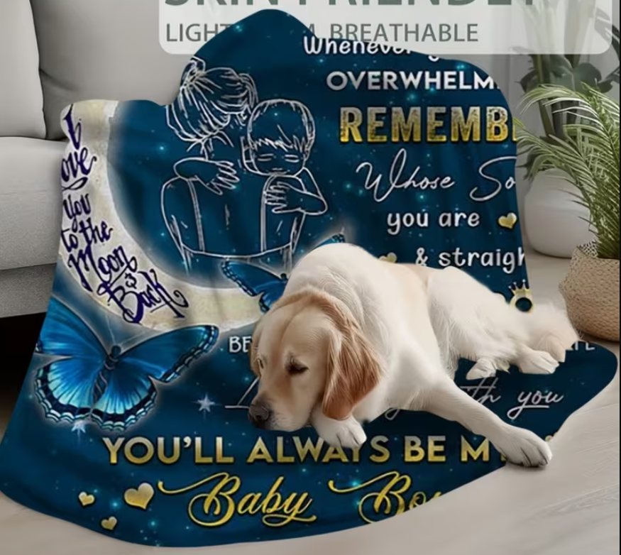 BLANKET FOR SON FROM MOM – COMFORT & WARMTH GIFT Sherpa Fleece Blanket