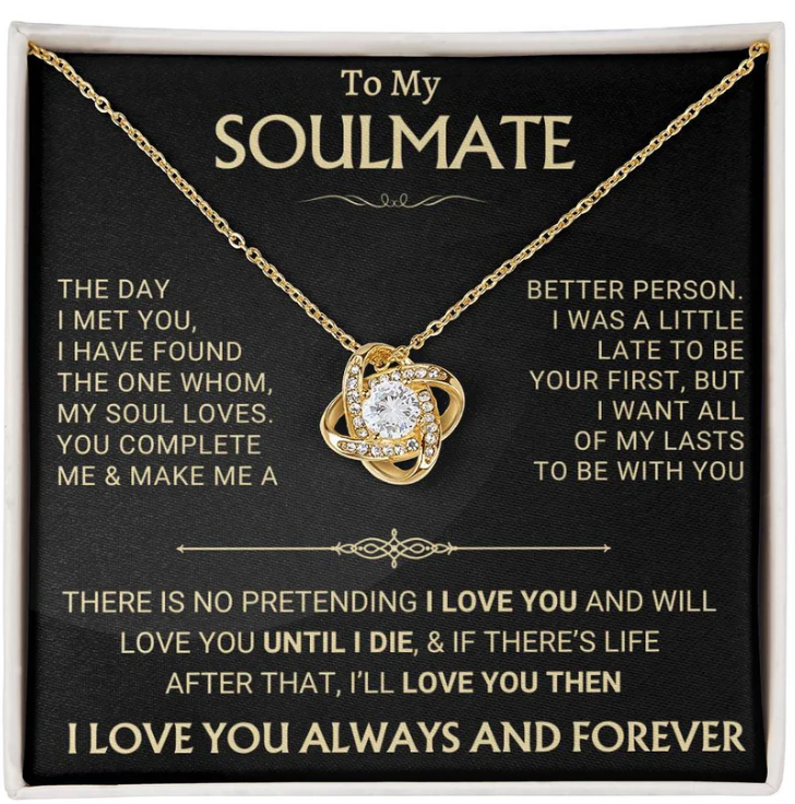 TO MY WIFE FROM HUSBAND - Premium Love Knot Necklace