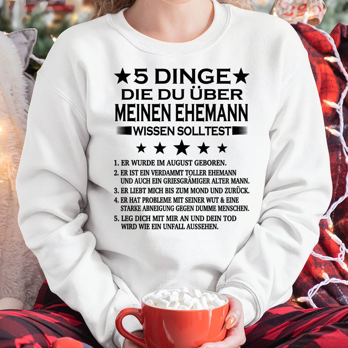 AUGUST - 5 DINGE DIE DU ÜBER MEINEN EHEMANN WISSEN SOLLTEST - Das perfekte Geschenk für deine Freundin - GER/NINA08 (SKU2606-157-08)