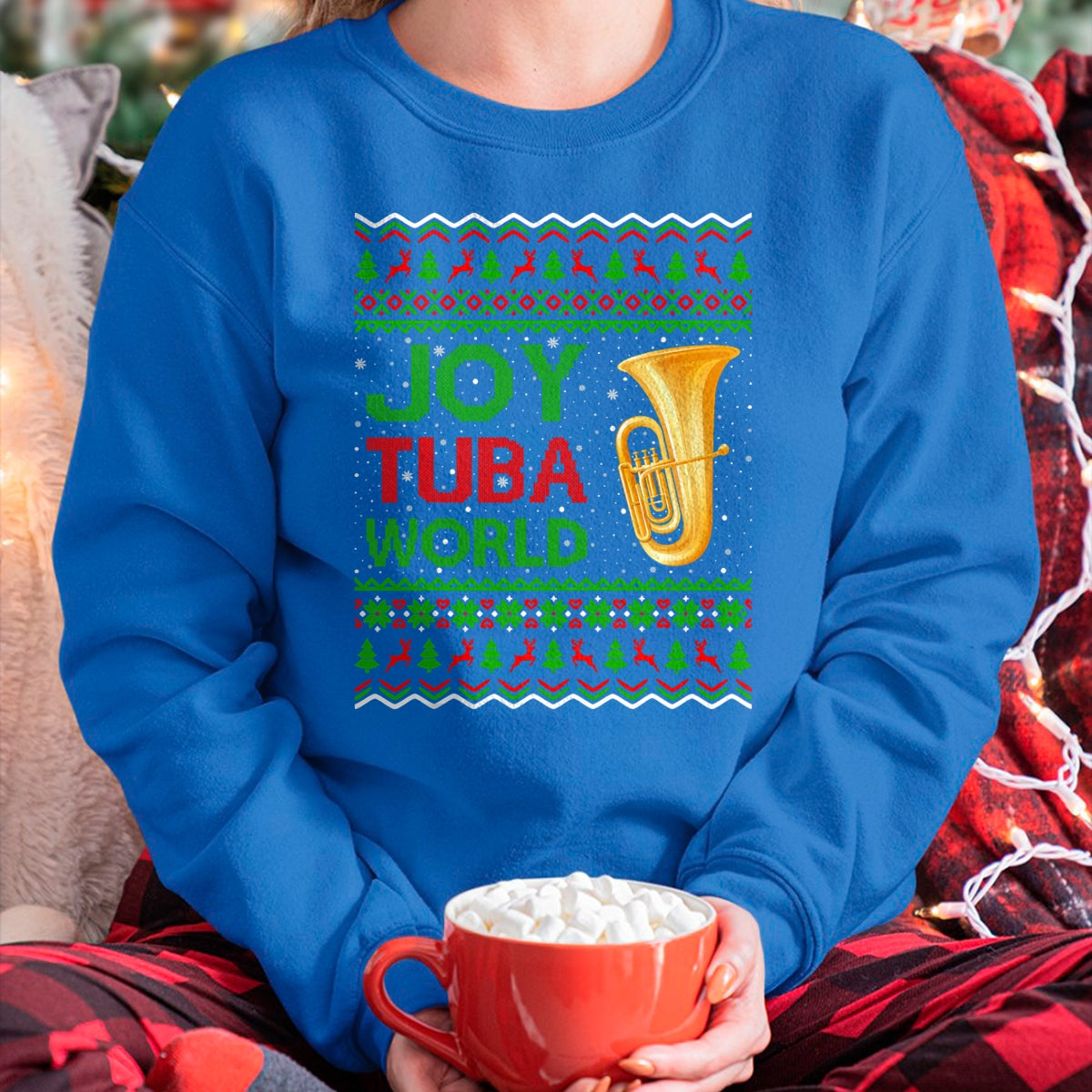 Joy Tuba World Music Lover Xmas Gift Ugly Tuba Christmas T-Shirt - Christmas Unisex T-Shirt/Hoodie/Sweatshirt - NINA00