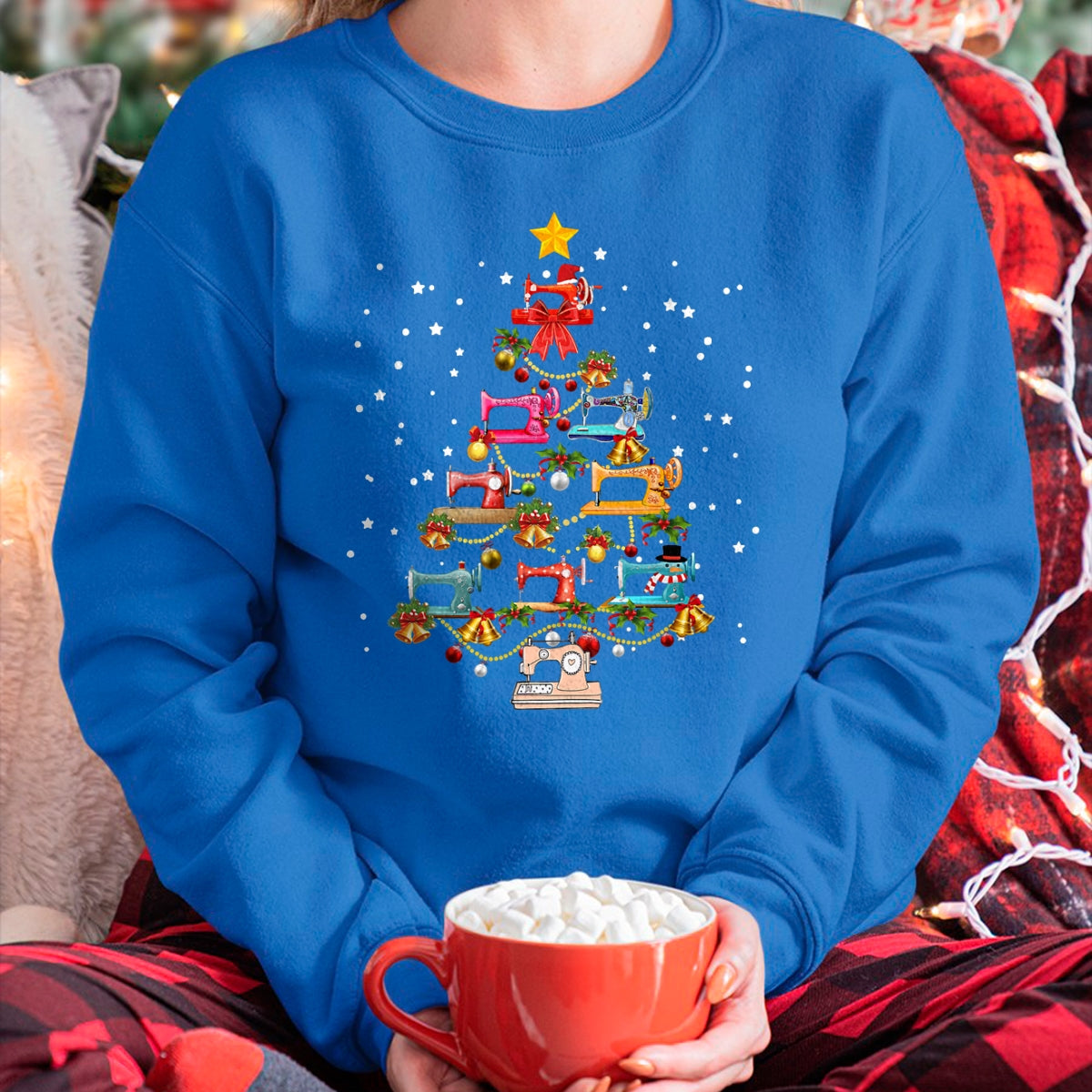 Funny Sewing Machine Christmas Tree Christmas Ornament Women T-Shirt - Christmas Unisex T-Shirt/Hoodie/Sweatshirt - NINA00