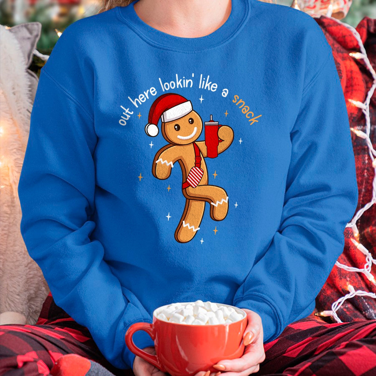 Out Here Looking Like A Snack Funny BouJee Xmas Gingerbread T-Shirt - Christmas Unisex T-Shirt/Hoodie/Sweatshirt - NINA00