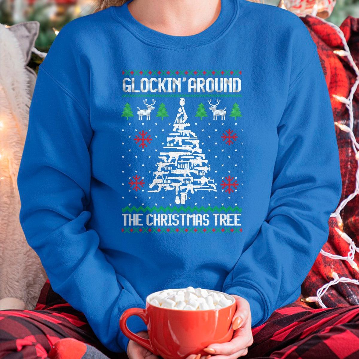 Funny Guns Ugly Christmas Sweaters for Gun Lovers Men Women T-Shirt - Christmas Unisex T-Shirt/Hoodie/Sweatshirt - NINA00