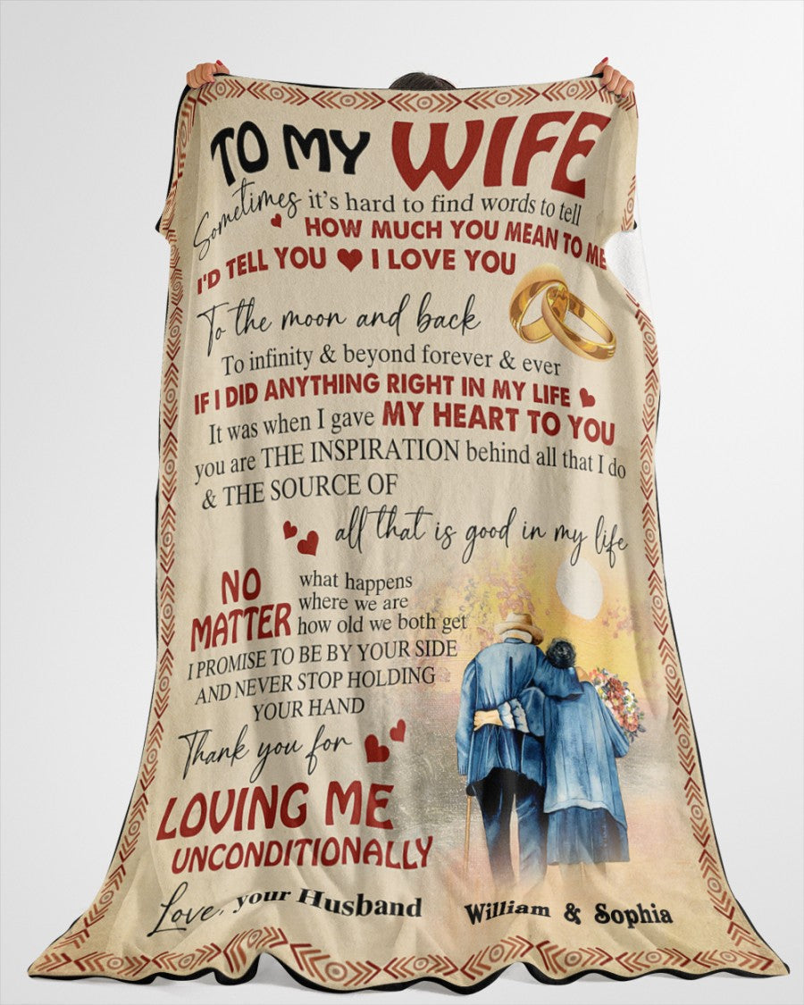 Special blanket for Wife From Husband blanket