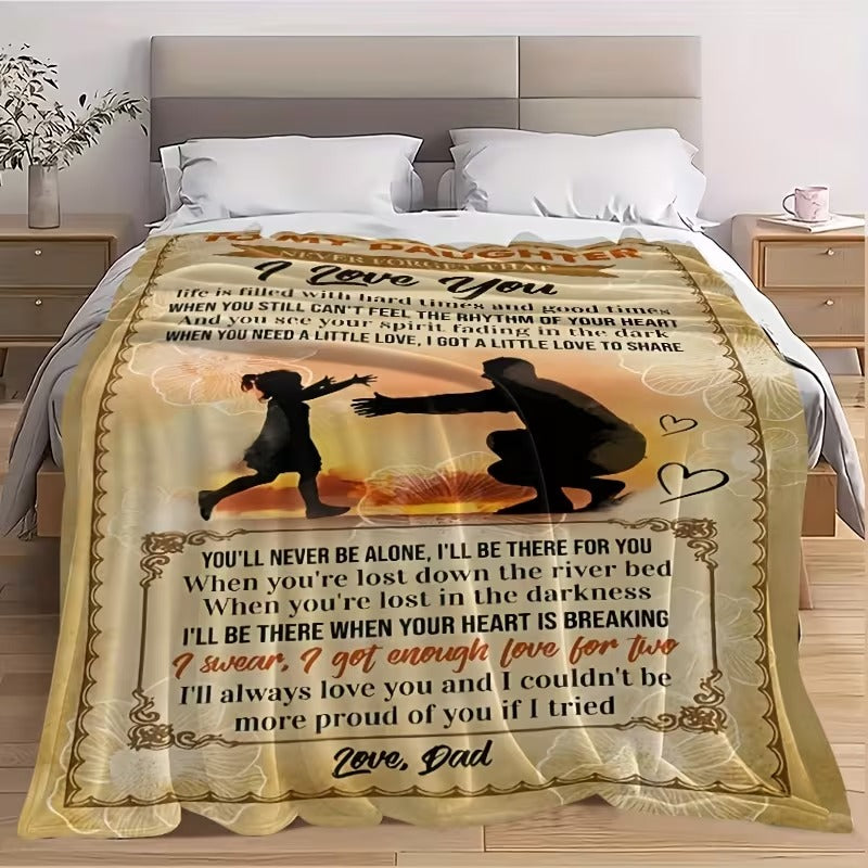 BLANKET FOR DAUGHTER FROM DAD – COMFORT & WARMTH GIFT Sherpa Fleece Blanket