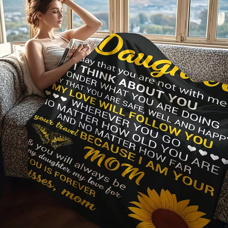 BLANKET FOR DAUGHTER FROM MOM – COMFORT & WARMTH GIFT Sherpa Fleece Blanket