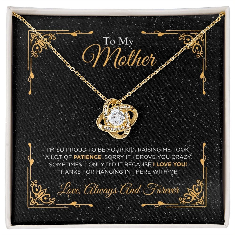 TO MY MOM FROM SON - Premium Love Knot Necklace