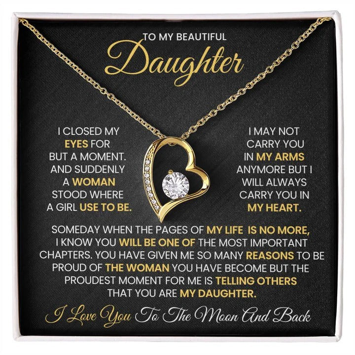 TO MY DAUGHTER - GIFT FROM DAD - Forever Love Necklace