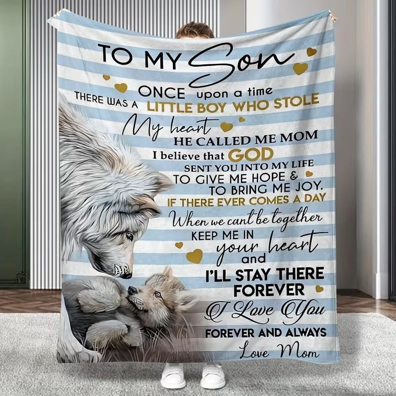 BLANKET FOR SON FROM MOM – COMFORT & WARMTH GIFT Sherpa Fleece Blanket