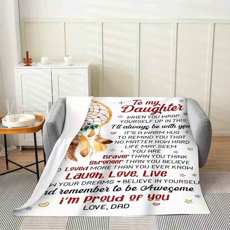 BLANKET FOR DAUGHTER FROM DAD – COMFORT & WARMTH GIFT